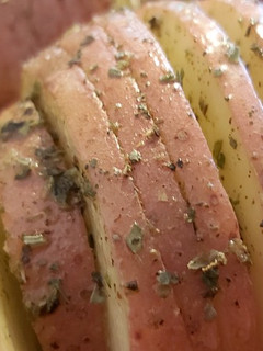 Una foto de Papas en abanico, Papas Hasselback