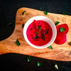 A picture of Beetroot Pachadi.