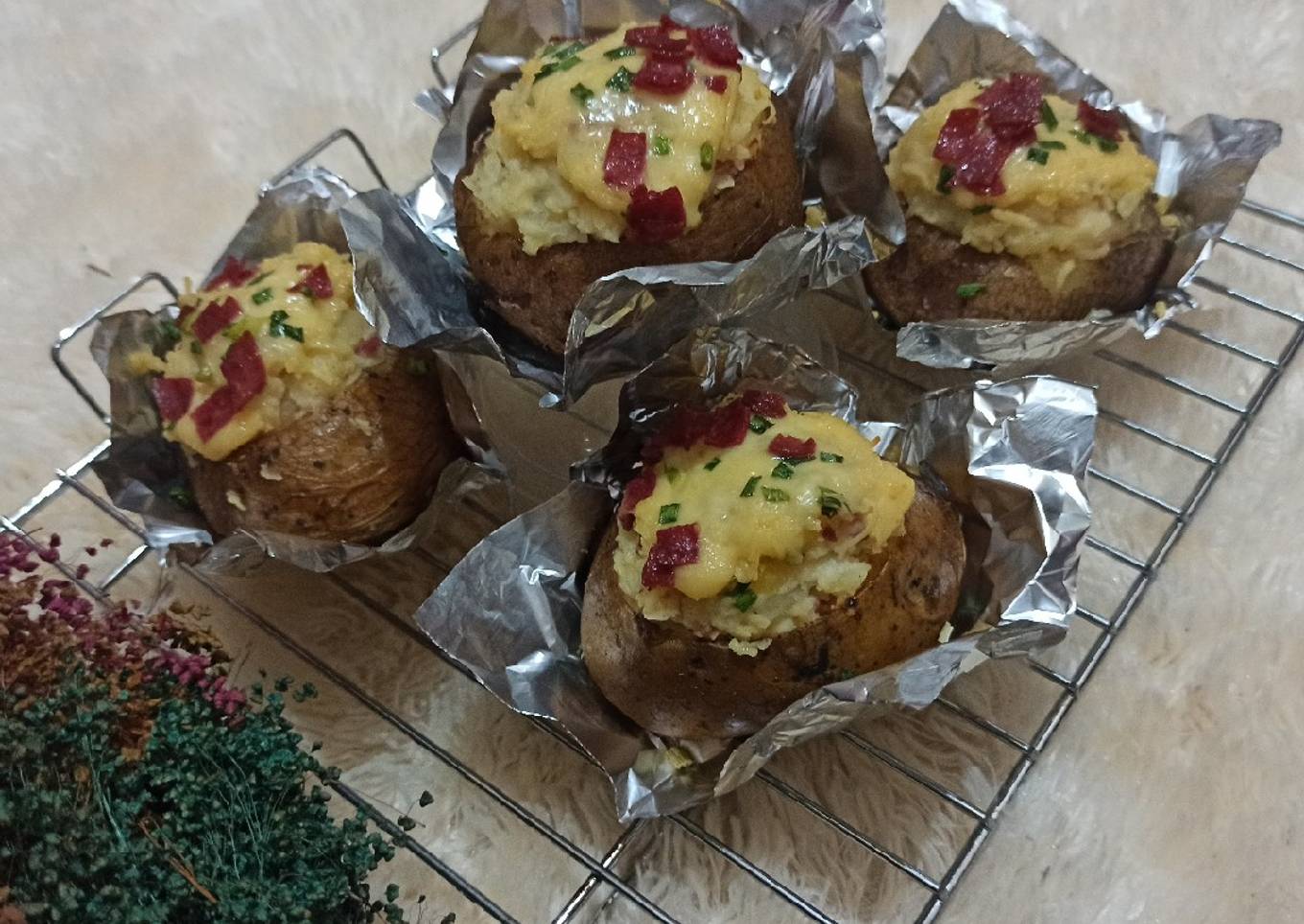 Baked mashed potatoes