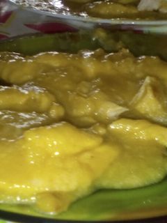 Una foto de Pechugas en salsa de manzana