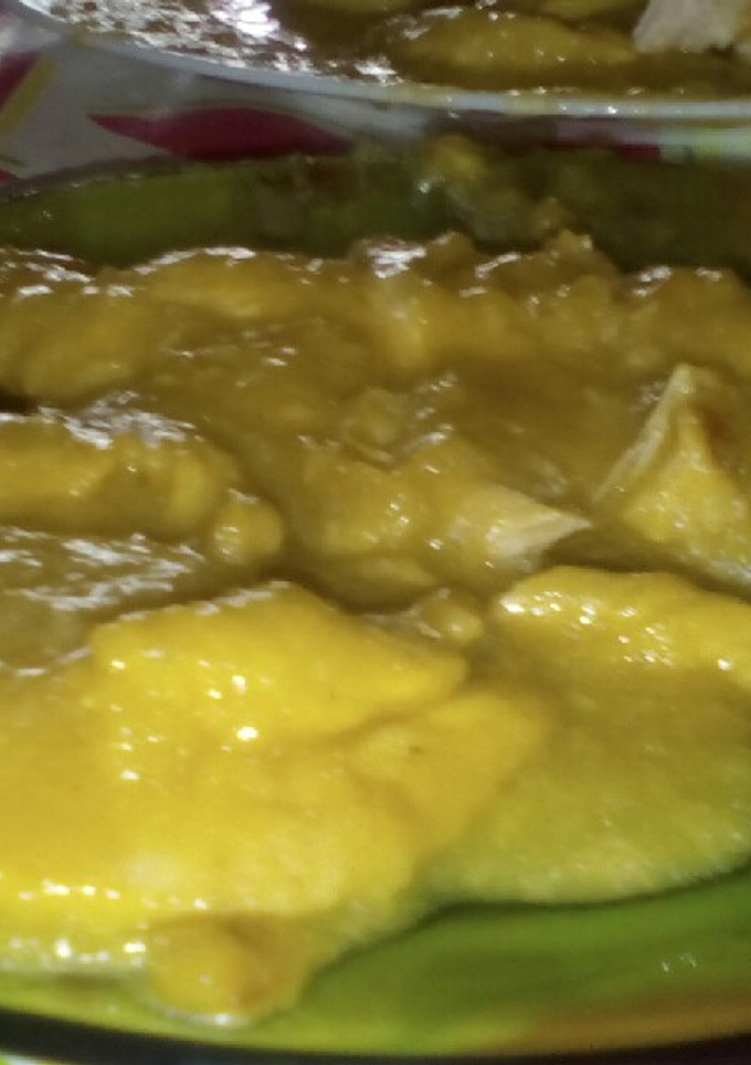 Una foto de Pechugas en salsa de manzana