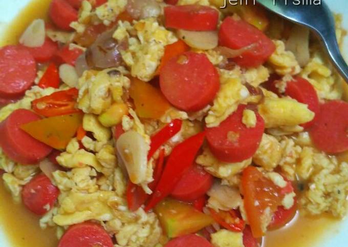 Resep Orak Arik Telur Sosis Oleh Jeni Rismawati - Cookpad