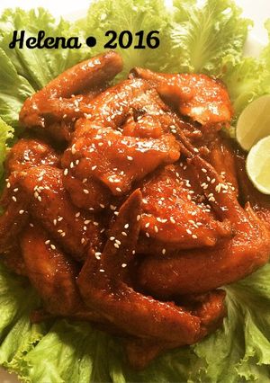 Foto resep Honey Bbq Chicken Wings Roasted