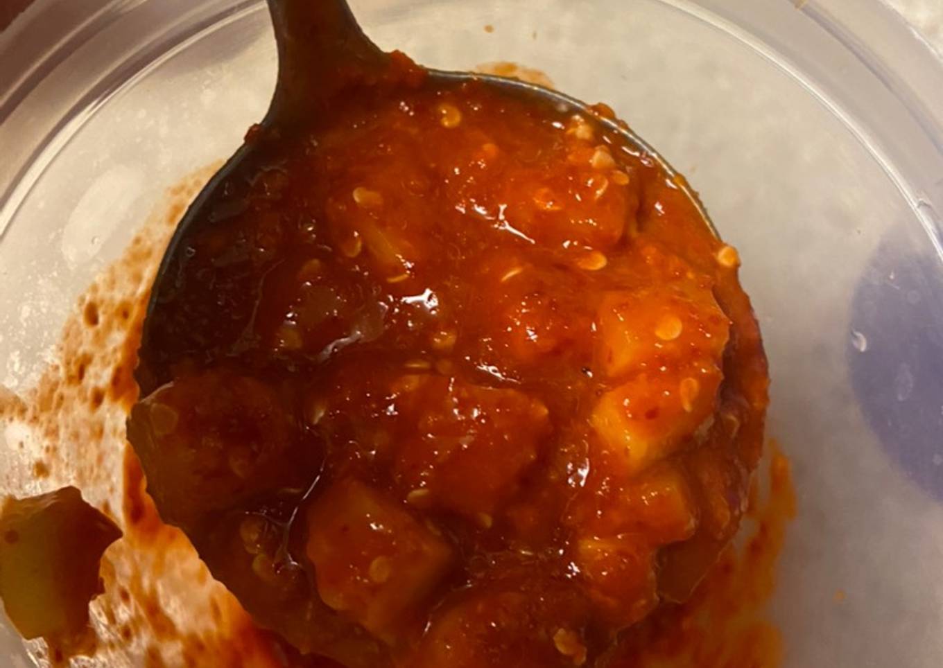 Salsa de pepino para pozole