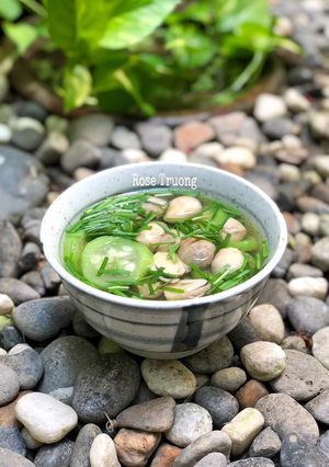 Hình của món Canh Mướp Nấu Nấm Rơm.