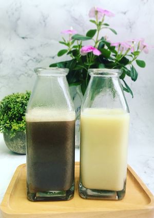 Hình của món Sữa gạo lứt khoai lang.