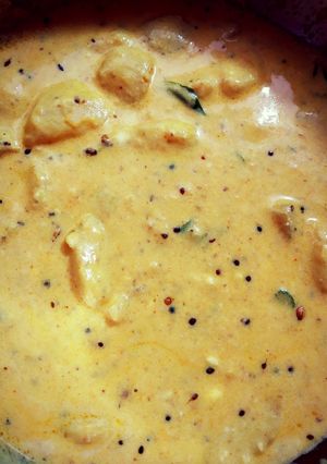A picture of Dahi wale aloo.