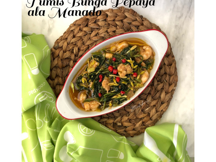 Bagaimana Membuat 292. Tumis Bunga Pepaya ala Manado #ComboAnjangsana_RecookBogor, Bisa Manjain Lidah