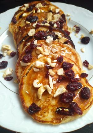 Zdjęcie przepisu Placki bananowe na serku wiejskimi 😋.