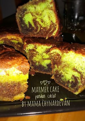 Foto resep Marmer cake pandan coklat