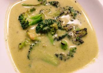 How To Make Recipe Charred broccoli cream soup Delicious and Healthy