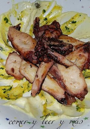 Una foto de Pulpo "reina Mafalda" a la parrilla