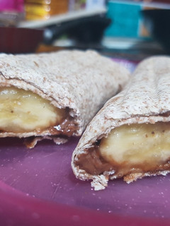 Φωτογραφία της συνταγής Τορτίγια ολικής 🌯 με μπανάνα 🍌 και μερέντα 🍫