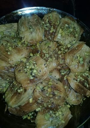 صورة لوصفة بقلاوة محشية جوز