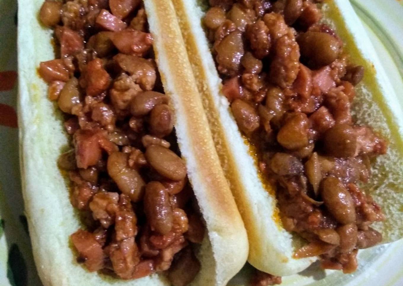 Chilidog con carne molida 😃👧🏻👦🏻