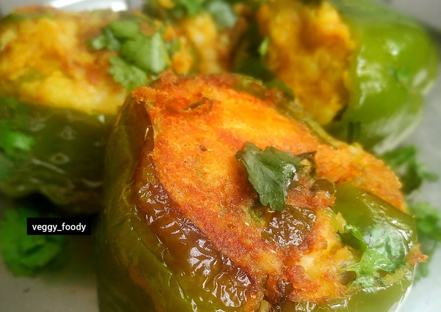 Stuffed Capsicum Recipe by Veggy_foody Cookpad