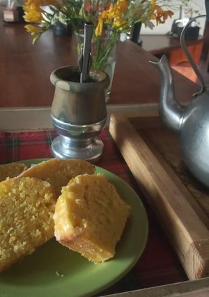 Una foto de Budín de naranjas en licuadora