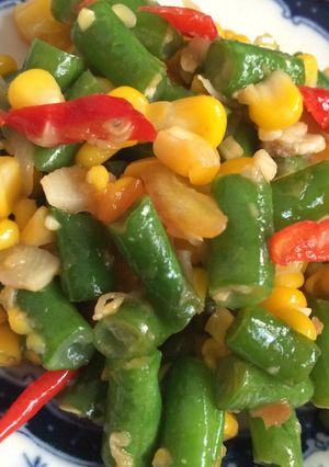 Foto resep Tumis buncis jagung