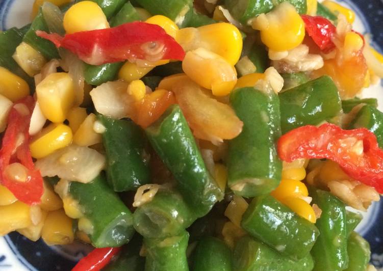 Resep Tumis buncis jagung Anti Gagal