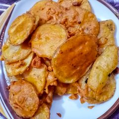 A picture of Crispy potato pakora.