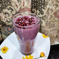 Banana - Pomegranate - Blueberries Smoothie A picture of Banana - Pomegranate - Blueberries Smoothie.