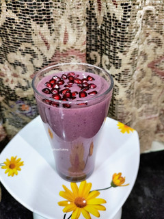 A picture of Banana - Pomegranate - Blueberries Smoothie.