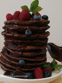 Una foto de Tortitas de chocolate