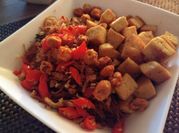 A picture of indonesian style fried tofu