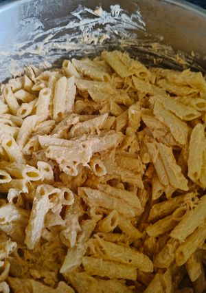 Una foto de Pasta con Salmón