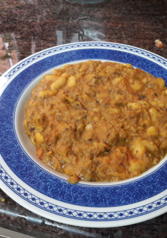 Una foto de "Alubias cocidas del videojuego BioShok: Infinite" veganas