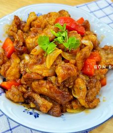 thịt thăn heo xào