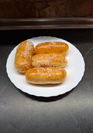 Virsli kelt tésztában recept fotója