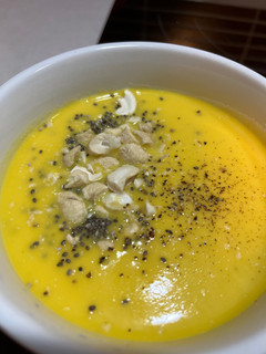 Una foto de Crema de calabaza Thermomix