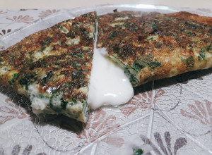 Una foto de Omelette de espinaca light