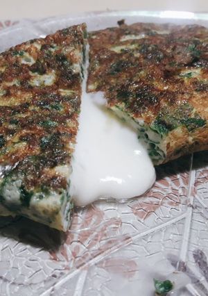 Una foto de Omelette de espinaca light