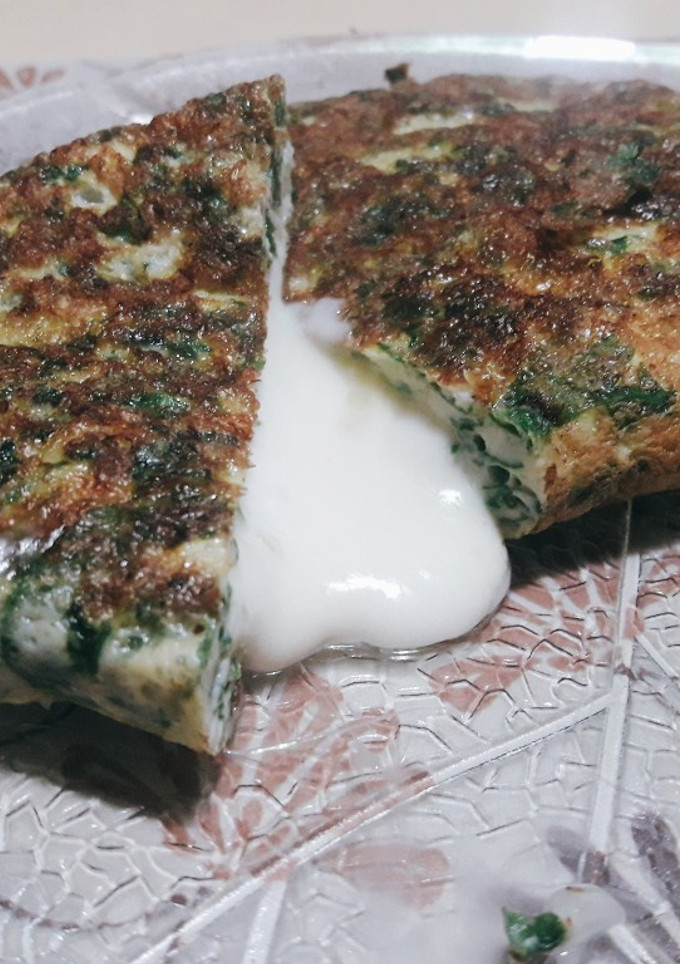 Una foto de Omelette de espinaca light