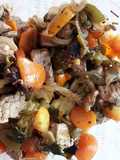 Cerdo con verduras