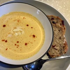 A picture of Spanish Almond & Onion Soup.