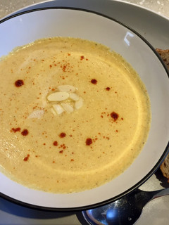 A picture of Spanish Almond & Onion Soup.