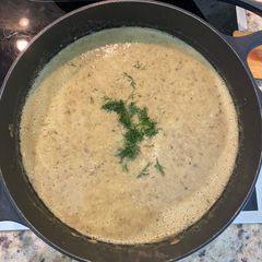 A picture of Zucchini Mushroom Soup.