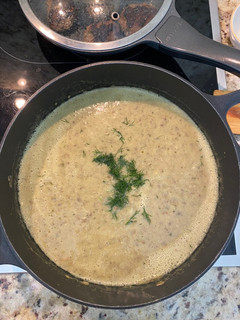 A picture of Zucchini Mushroom Soup.