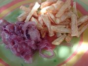 Una foto de cebolla morada