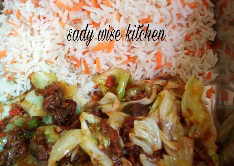 Quick and Easy Carrot rice with vegetable soup