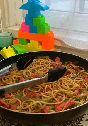 A picture of Spaghetti #ramadan.