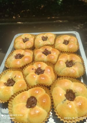 Foto resep Roti bunga isi coklat