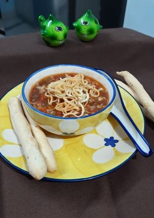 A picture of Vegetable Manchow Soup.