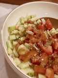 Salada de Tomate e Pepino com Orégãos