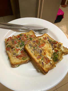 A picture of Egg bread toast with a twist.