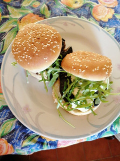 Una foto de Hamburguesa portobello