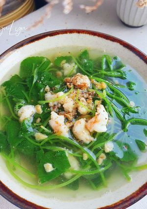 Hình của món 🔸️CANH RAU MÁ NẤU TÔM THẺ.